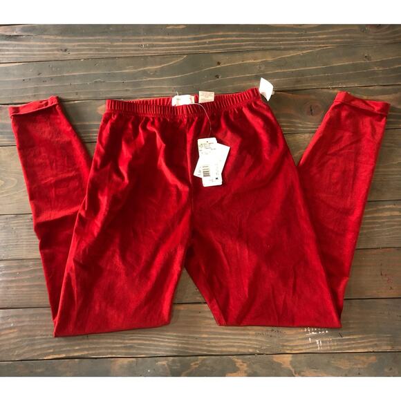 Jones New York Sport Du Pont Micromattique tabasco red leggings Women's size M - Picture 1 of 7